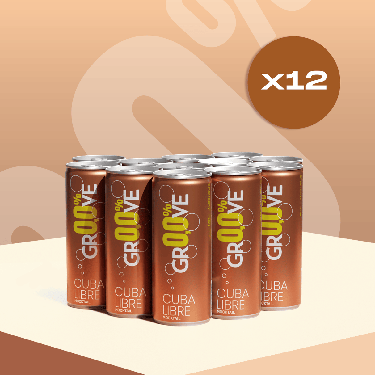 Produkt GROOVE 12x Napój bezalkoholowy GROOVE Cuba Libre Mocktail koktajl drink 250ml K_003501_12