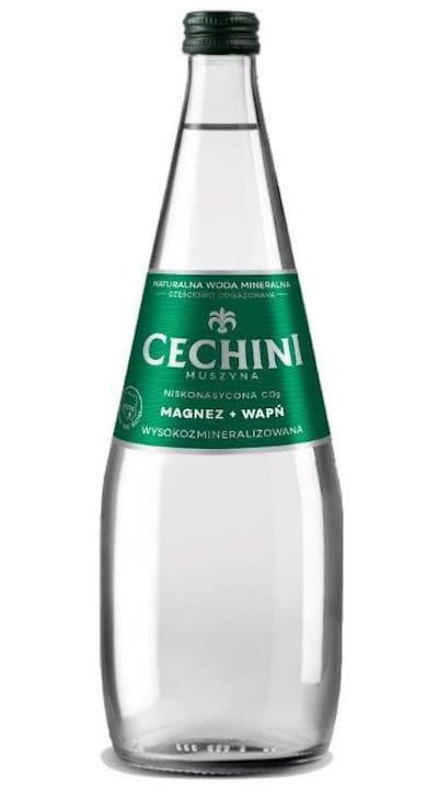 Produkt CECHINI MUSZYNA 12x Woda niskonasycona CECHINI MUSZYNA wysokozmineralizowana - szklana 0,7l K_004801_12