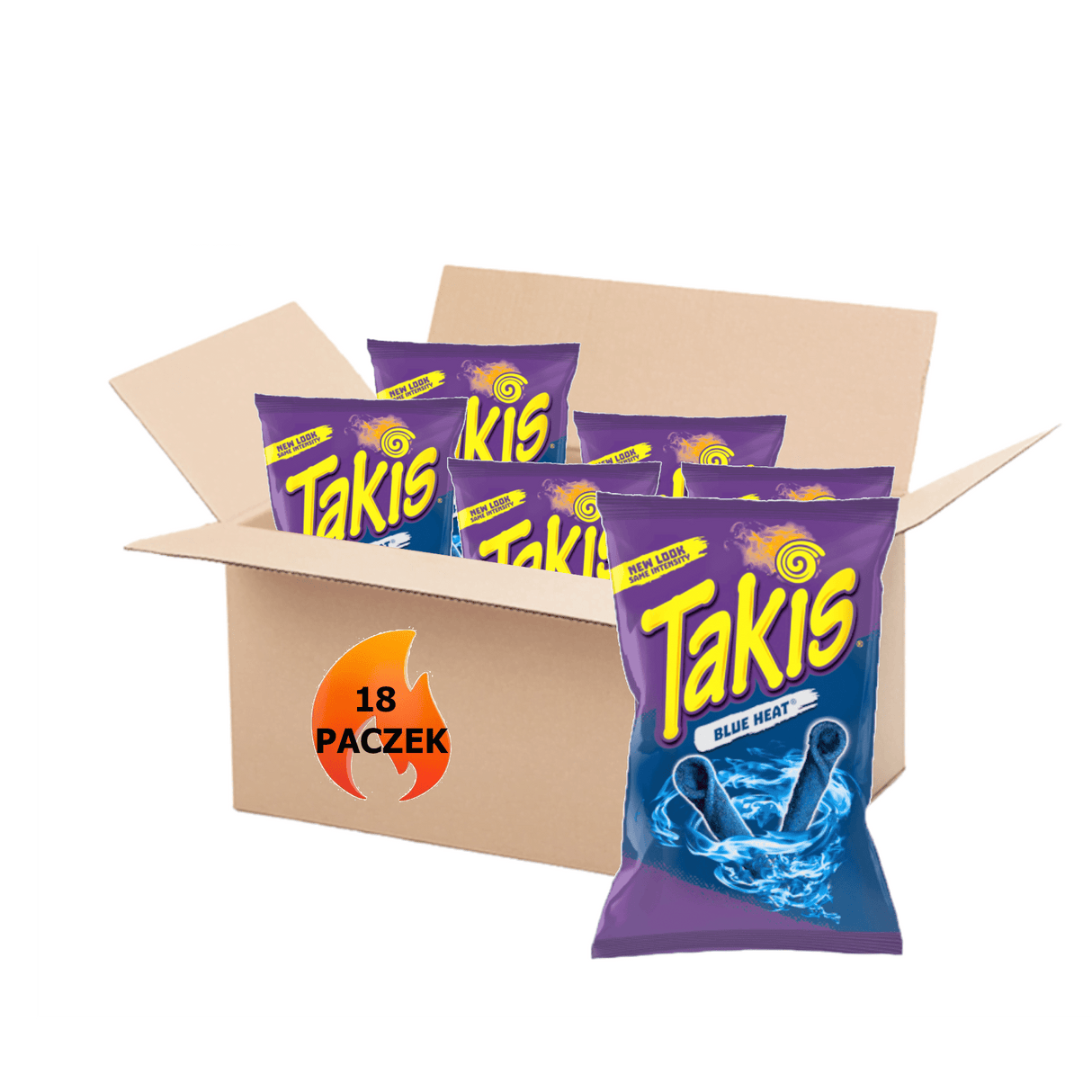 Produkt TAKIS 18x Chipsy kukurydziane Tortilla TAKIS Blue Heat 100g K_052737_18
