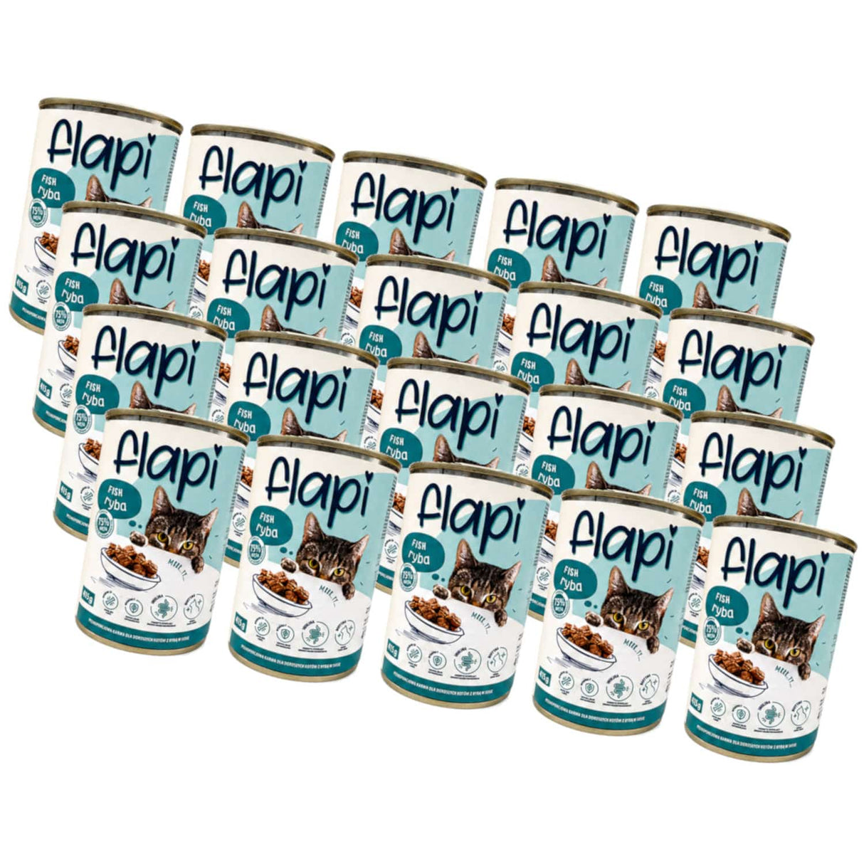 Produkt Flapi 20x Karma dla kota FLAPI Kawałki z rybą w sosie 415g K_005480_20