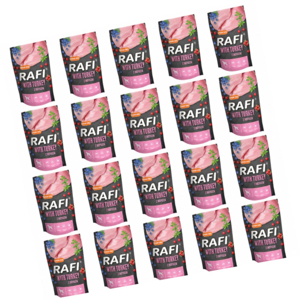 Produkt RAFI 20x Karma dla psa RAFI Z indykiem, borówką i żurawiną 500g K_006310_20