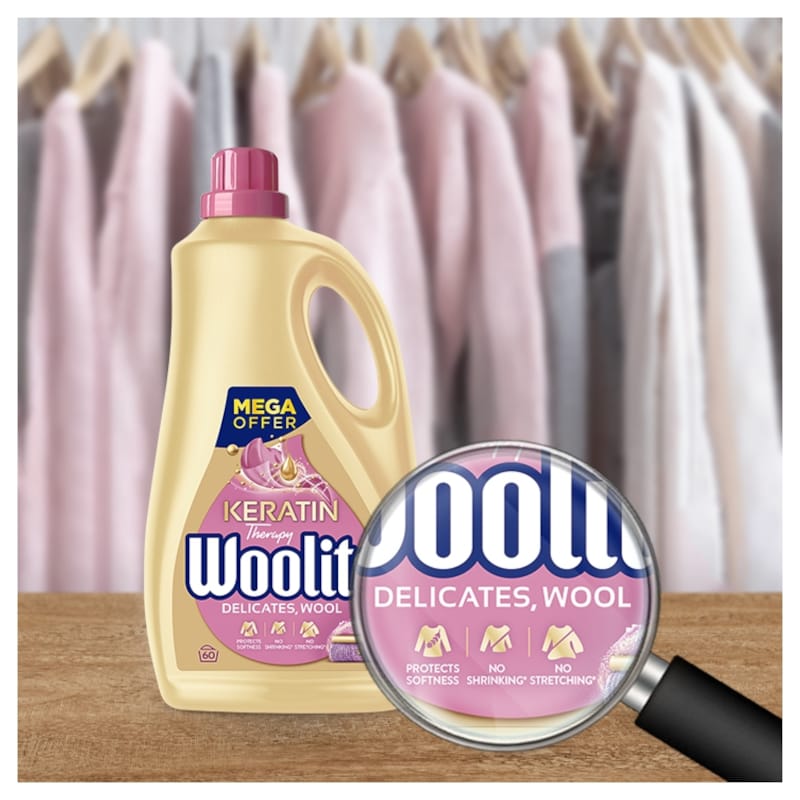 Produkt WOOLITE 3x Płyn do prania WOOLITE Keratin Therapy Delikatne tkaniny i wełna 60 prań 3,6 l K_038844_3