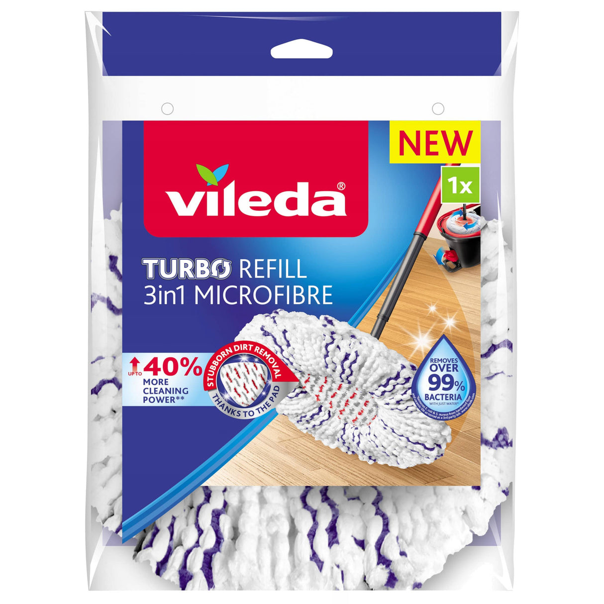 Produkt VILEDA 3x Wkład do mopa obrotowego VILEDA Turbo 3w1 Mikrofibra K_037754_3
