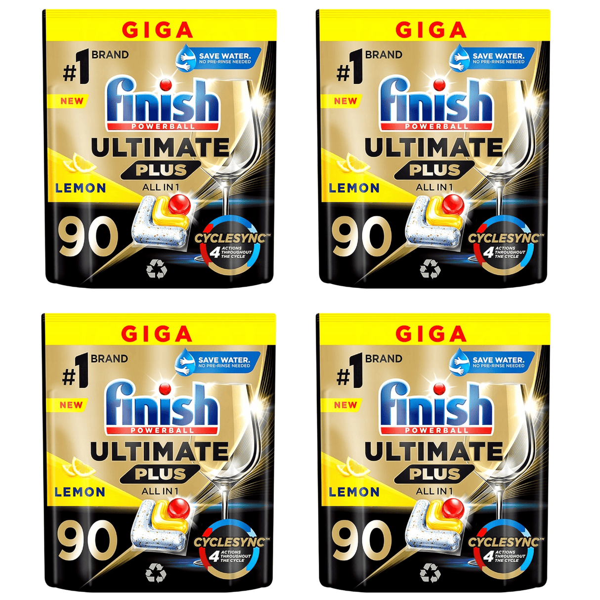 Produkt bd24.pl 4x Kapsułki do zmywarki FINISH 90szt Ultimate Plus All in 1 Tabs Lemon K_001798_4