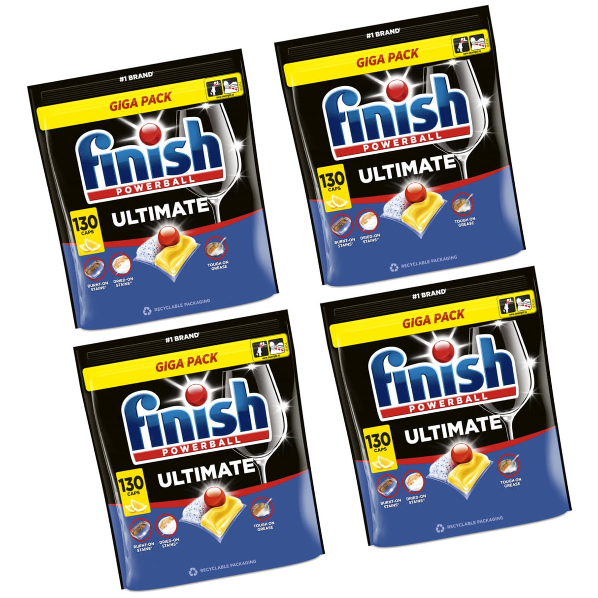Produkt FINISH 4x Kapsułki do zmywarki FINISH Ultimate Lemon 130szt K_005395_4