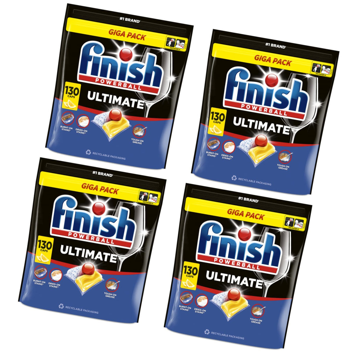 Produkt FINISH 4x Kapsułki do zmywarki FINISH Ultimate Lemon 130szt K_005395_4