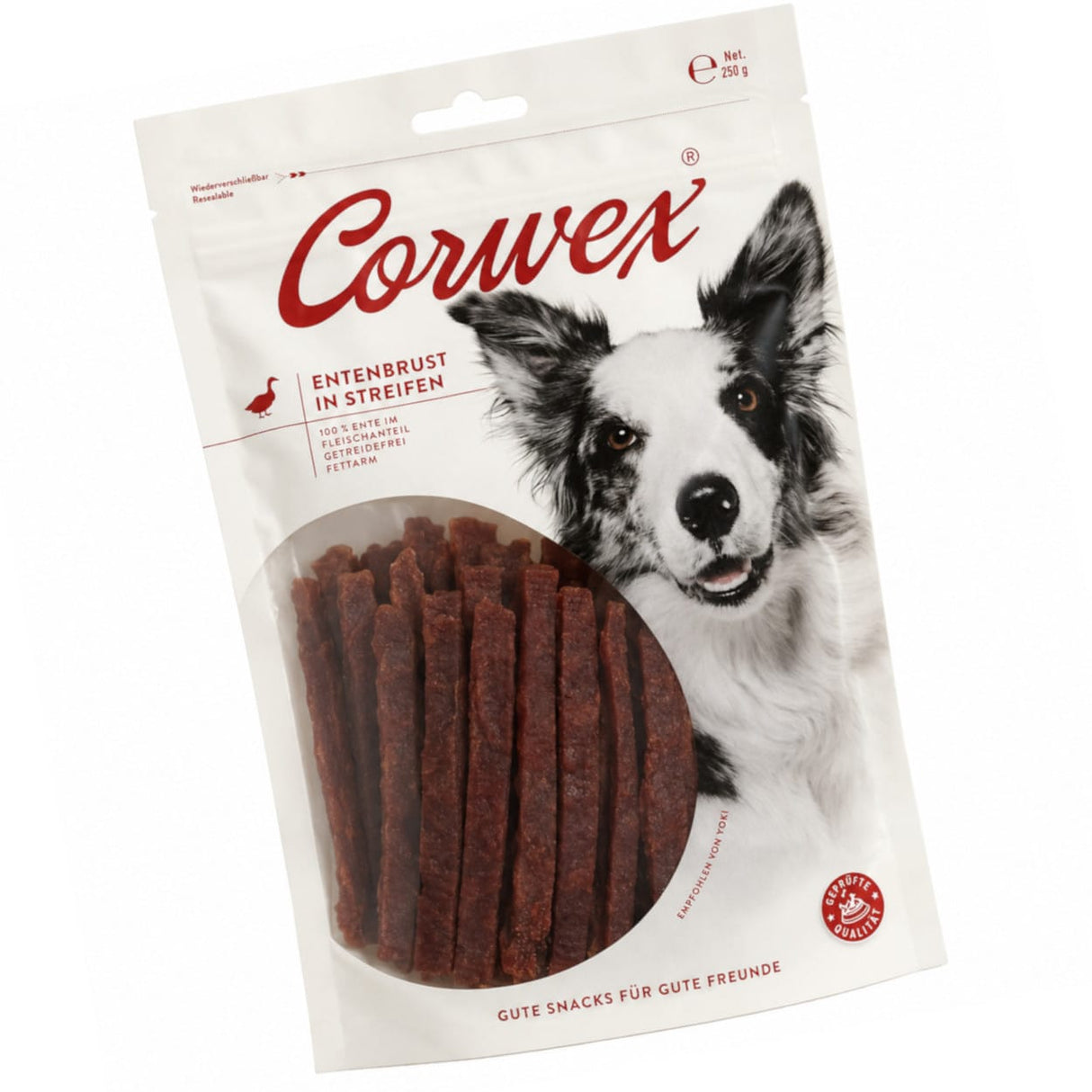 CORWEX Premium Paski z Piersi Kaczki Przysmak dla Psa 250g