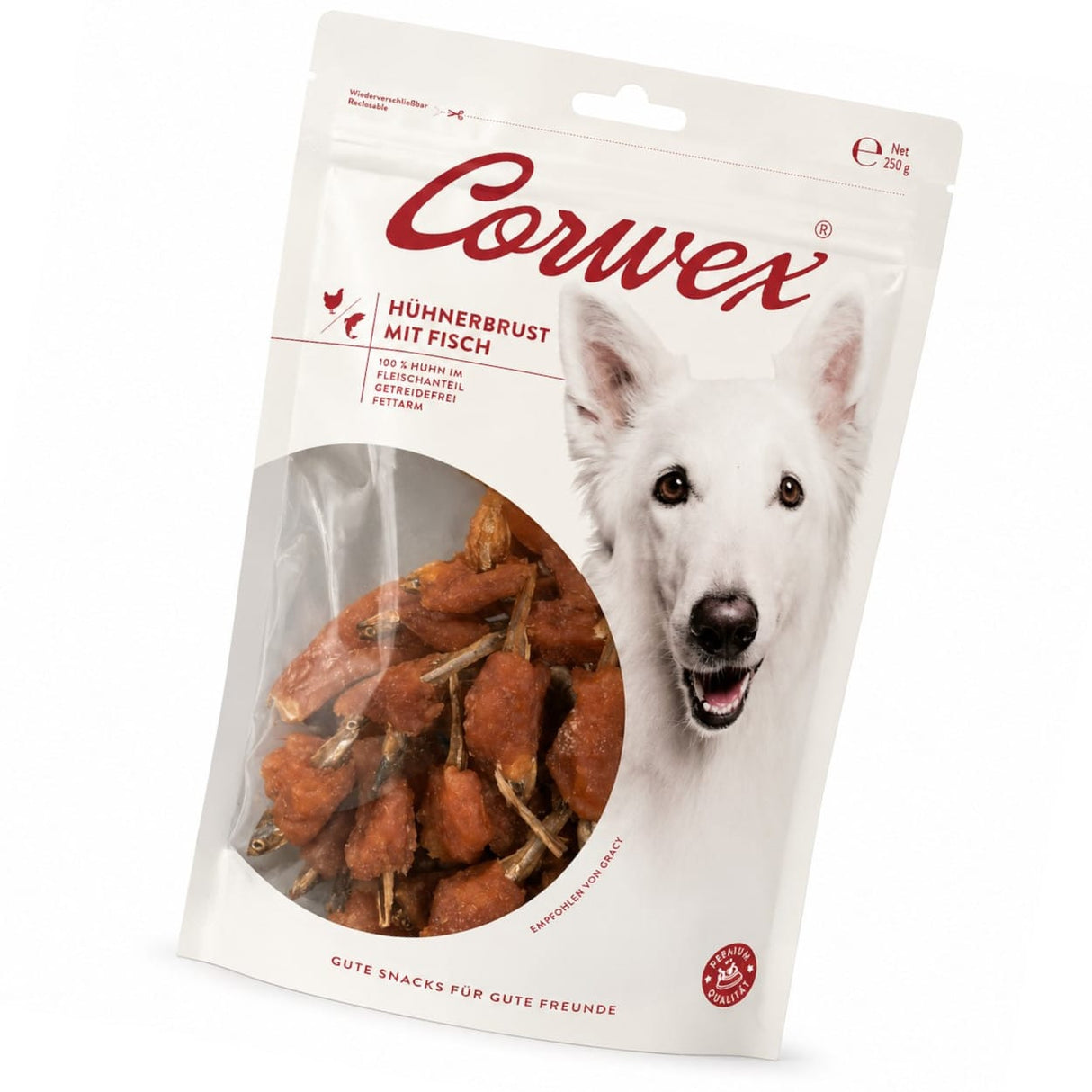 CORWEX Premium Pierś z Kurczaka i Rybą Przysmak dla Psa 250g