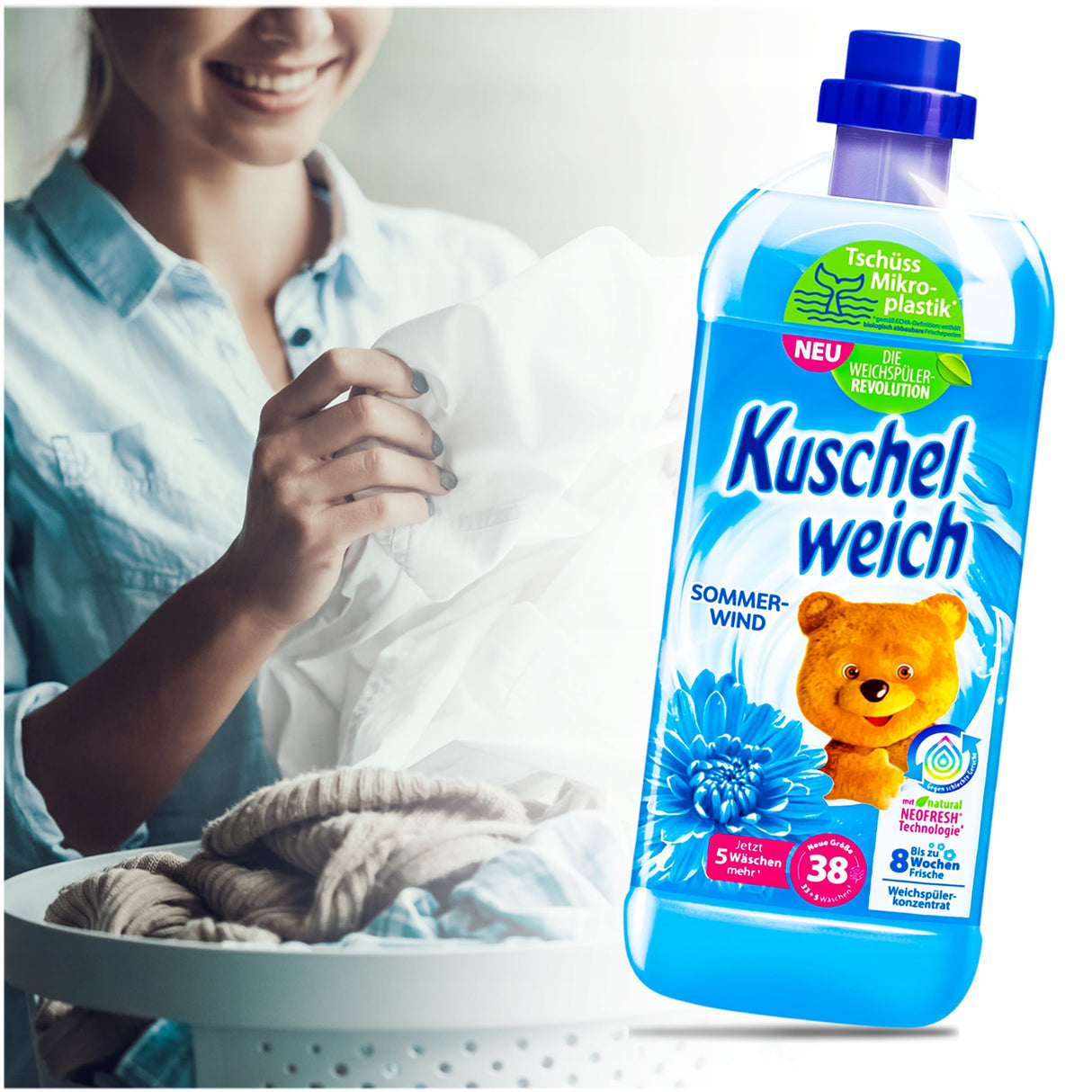 Produkt KUSCHELWEICH 6x Płyn do płukania KUSCHELWEICH Sommerwind 38 prań 1 l K_037940_6