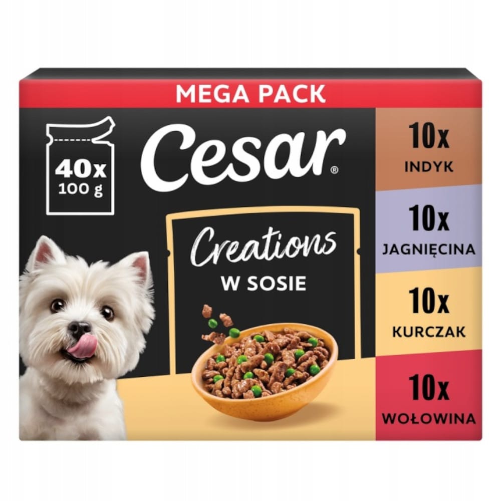 Produkt MARS CESAR 40x100g Creations Mix Karma mokra dla psa 006413