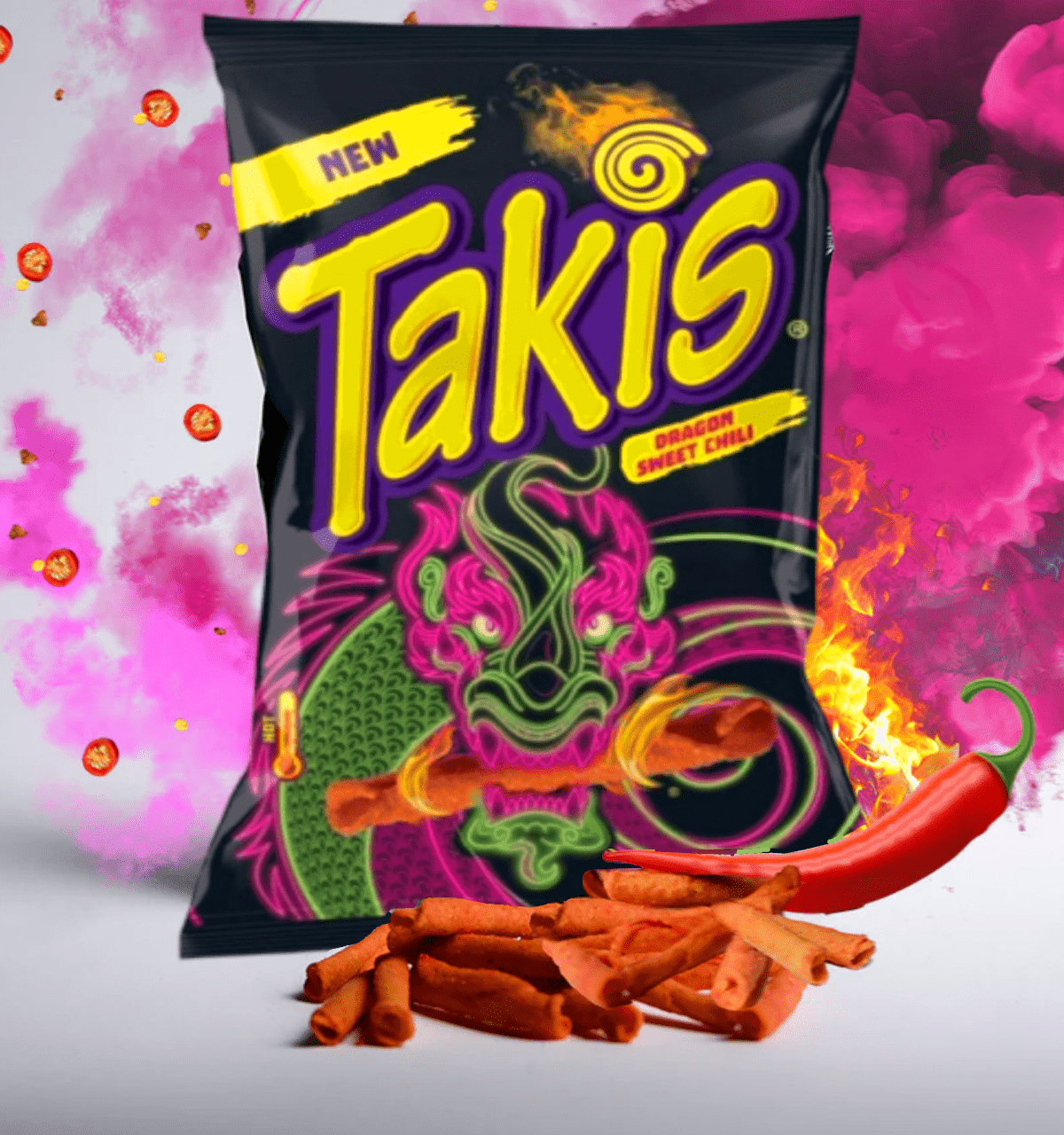 Produkt TAKIS Chipsy 18x Chipsy kukurydziane Tortilla TAKIS Dragon Sweet Chilli 100g K_002610_18