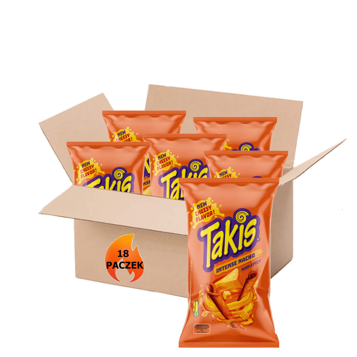 Produkt TAKIS Chipsy 18x Chipsy kukurydziane Tortilla TAKIS Intense Nacho 100g K_052736_18