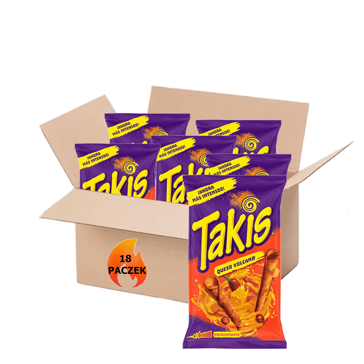 Produkt TAKIS Chipsy 18x Chipsy kukurydziane Tortilla TAKIS Queso Volcano 100g K_037607_18
