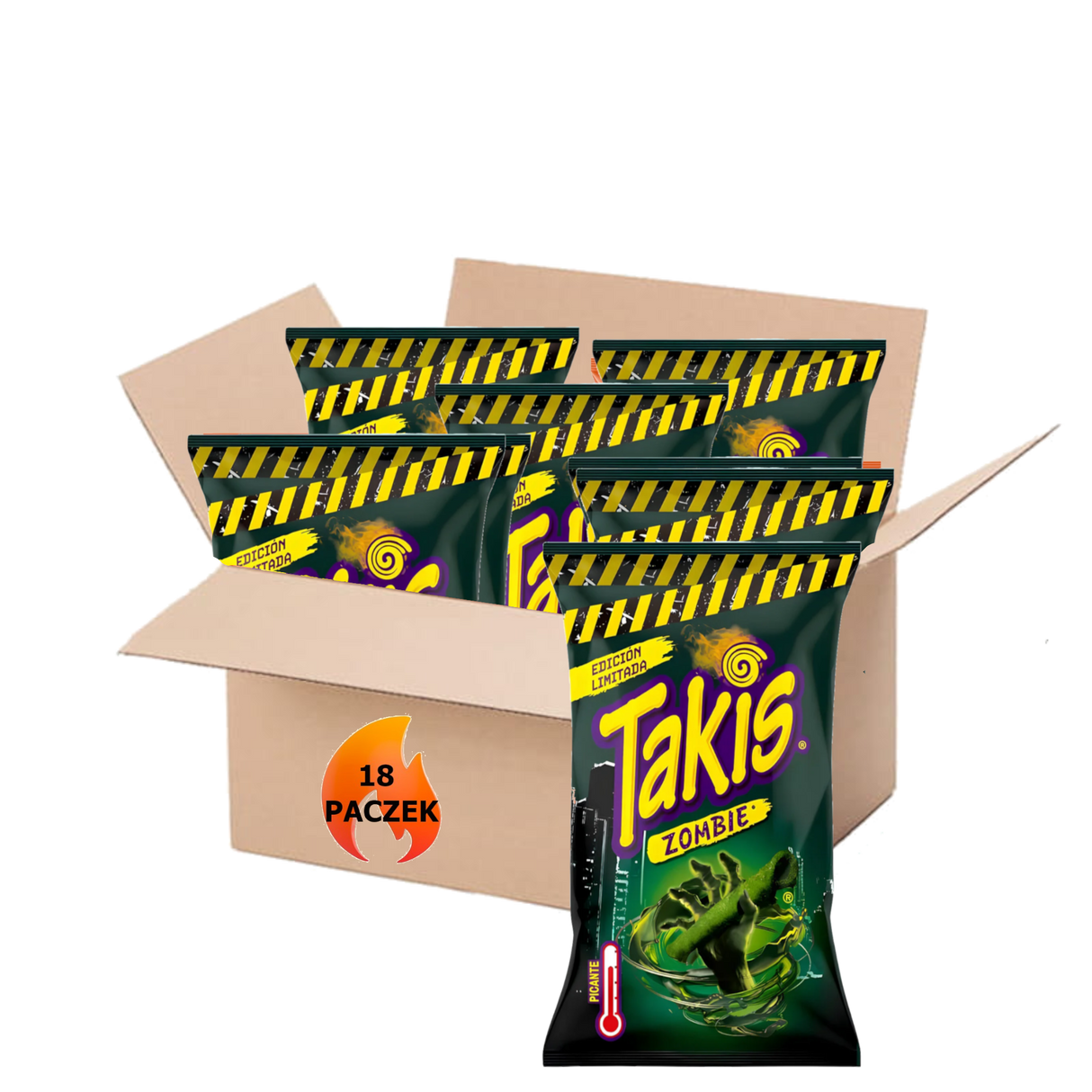 Produkt TAKIS Chipsy 18x Chipsy kukurydziane Tortilla TAKIS Zombie 100g K_004244_18