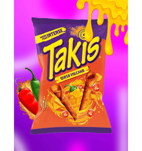 Produkt TAKIS Chipsy kukurydziane Tortilla TAKIS Queso Volcano 100g 037607