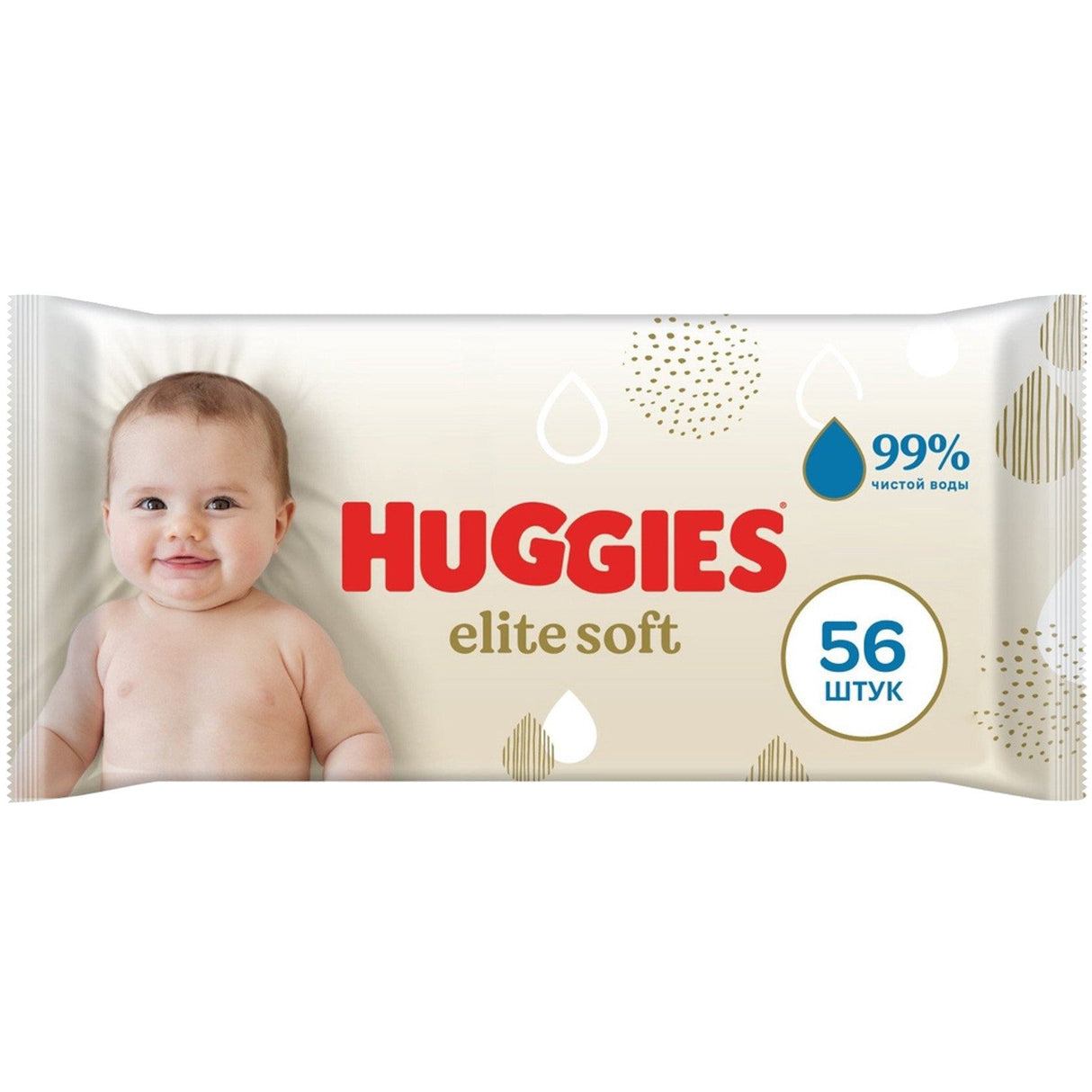 Produkt HUGGIES Chusteczki nawilżane Chusteczki nawilżane HUGGIES Baby Wipes Elite Soft 56szt 004452