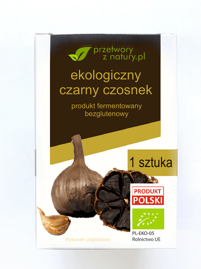 Produkt PRZETWORY Z NATURY (czarny czosnek) CZARNY CZOSNEK BEZGLUTENOWY BIO (1 szt.) - PRZETWORY Z NATURY 5903228160011