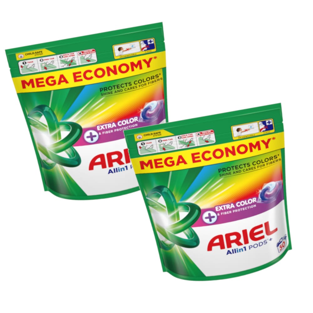 Produkt ARIEL Kapsułki do prania 2x Kapsułki do prania kolorów ARIEL Pods Plus Complete Care 50 szt K_004418_2