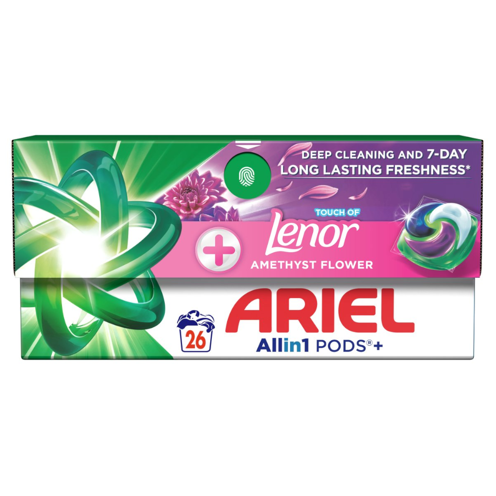 Produkt ARIEL Kapsułki do prania ARIEL Allin1 PODS+ Touch of LENOR Amethyst Flower 26 szt 004592