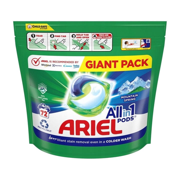Produkt ARIEL Kapsułki do prania ARIEL Mountain Spring Giant Pack 72 prania 72 szt. 036259