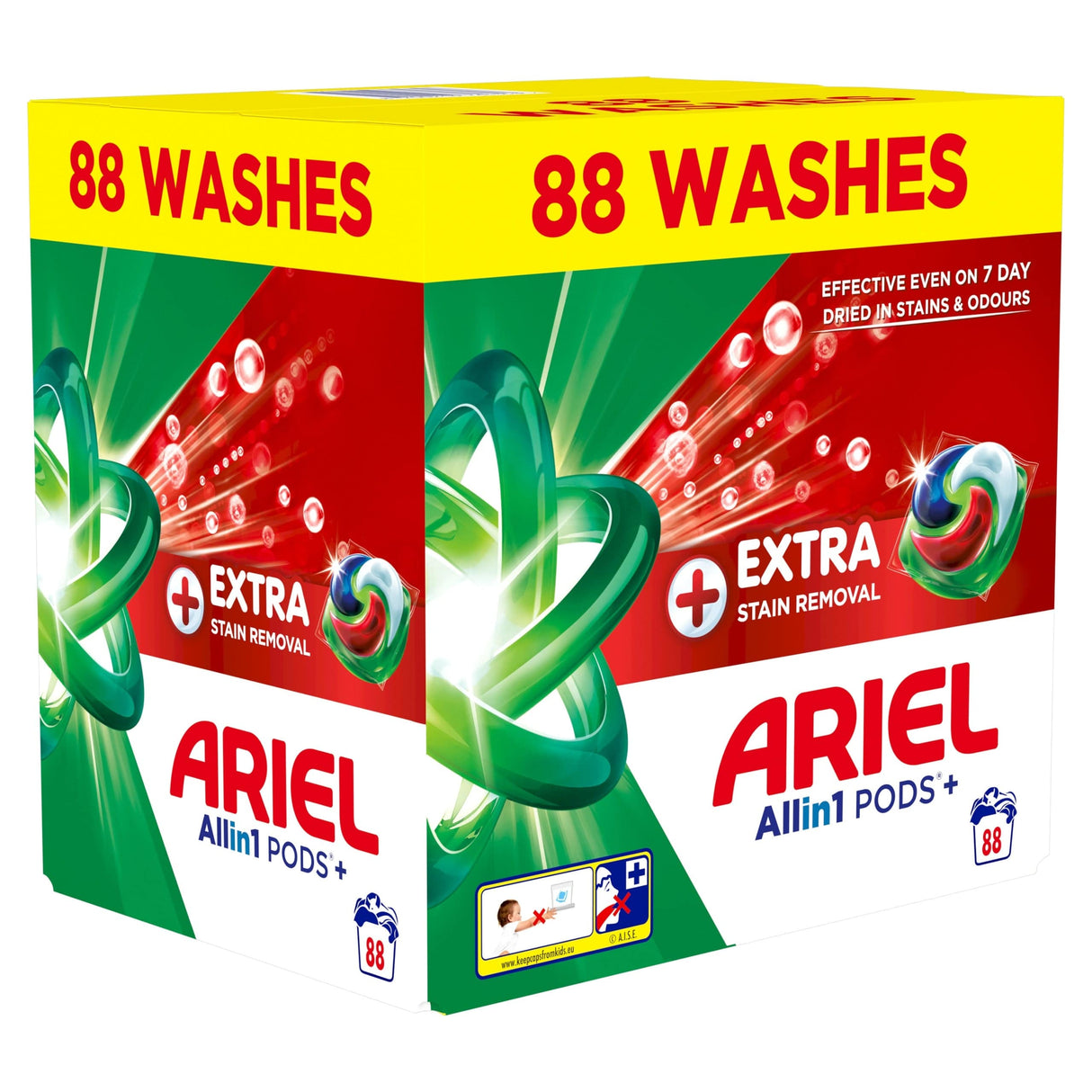 Produkt ARIEL Kapsułki do prania ARIEL Pods All in 1 Extra Clean (88 prań) 2x 44szt 003933