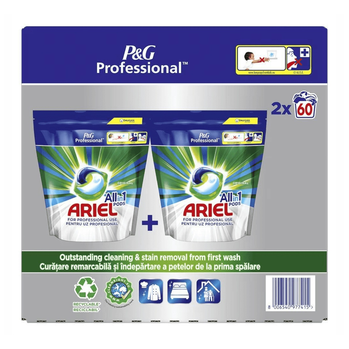 Produkt ARIEL Kapsułki do prania ARIEL Pods All in One Regular 2x60szt 037659