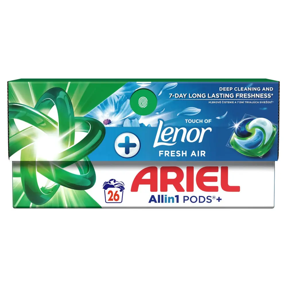 Produkt ARIEL Kapsułki do prania ARIEL Pods Touch of Lenor Fresh Air Box 26szt 004590