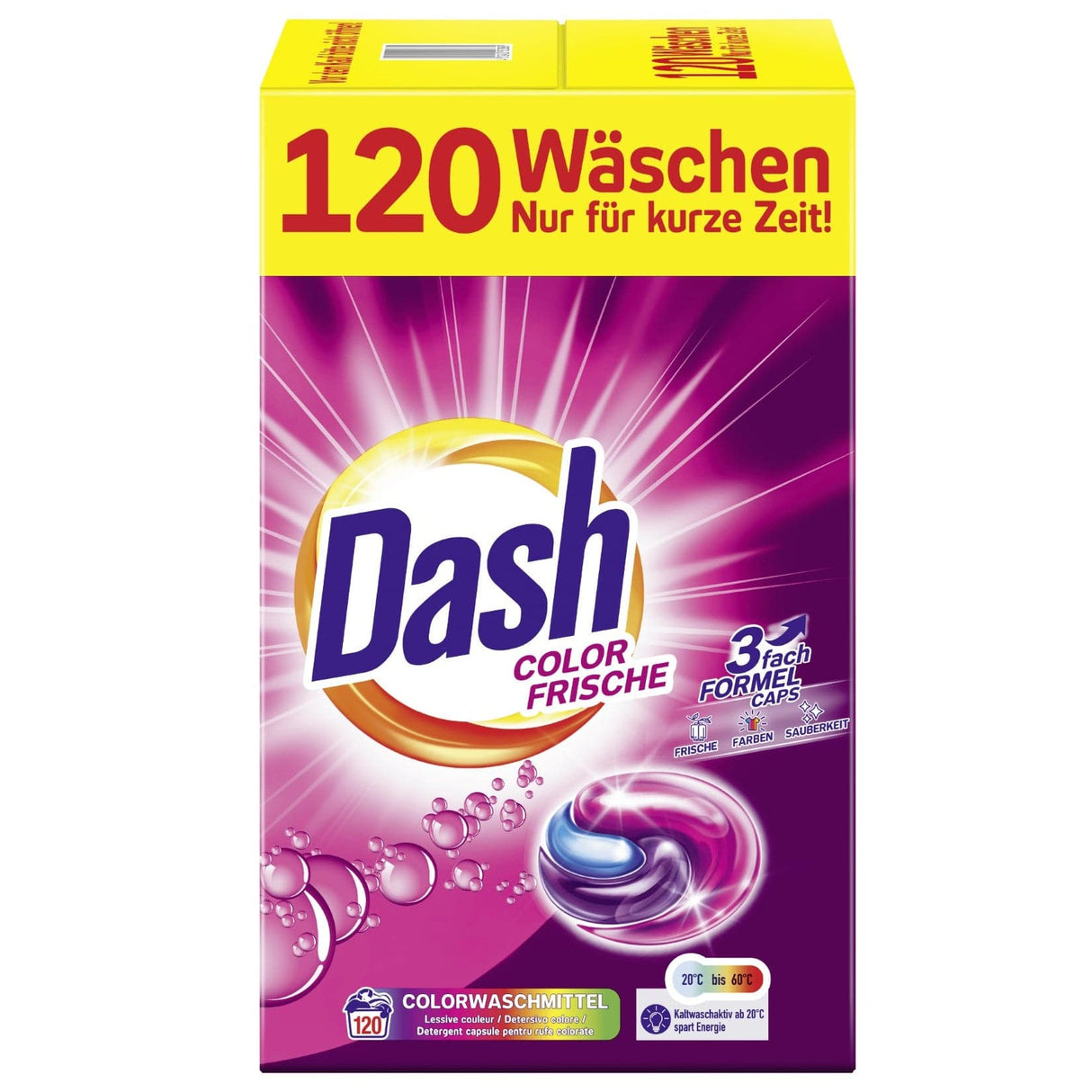Produkt DASH Kapsułki do prania DASH Color Frische 3 w 1 do koloru 120 szt. 005091