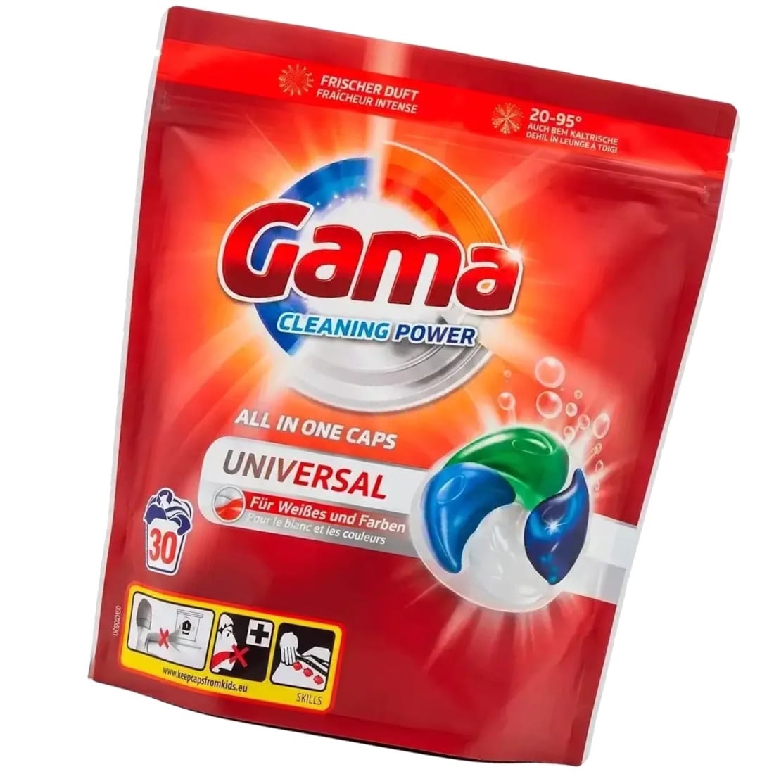 Produkt GAMA Kapsułki do prania GAMA Universal 4w1 All in One uniwersalne 30szt 005971
