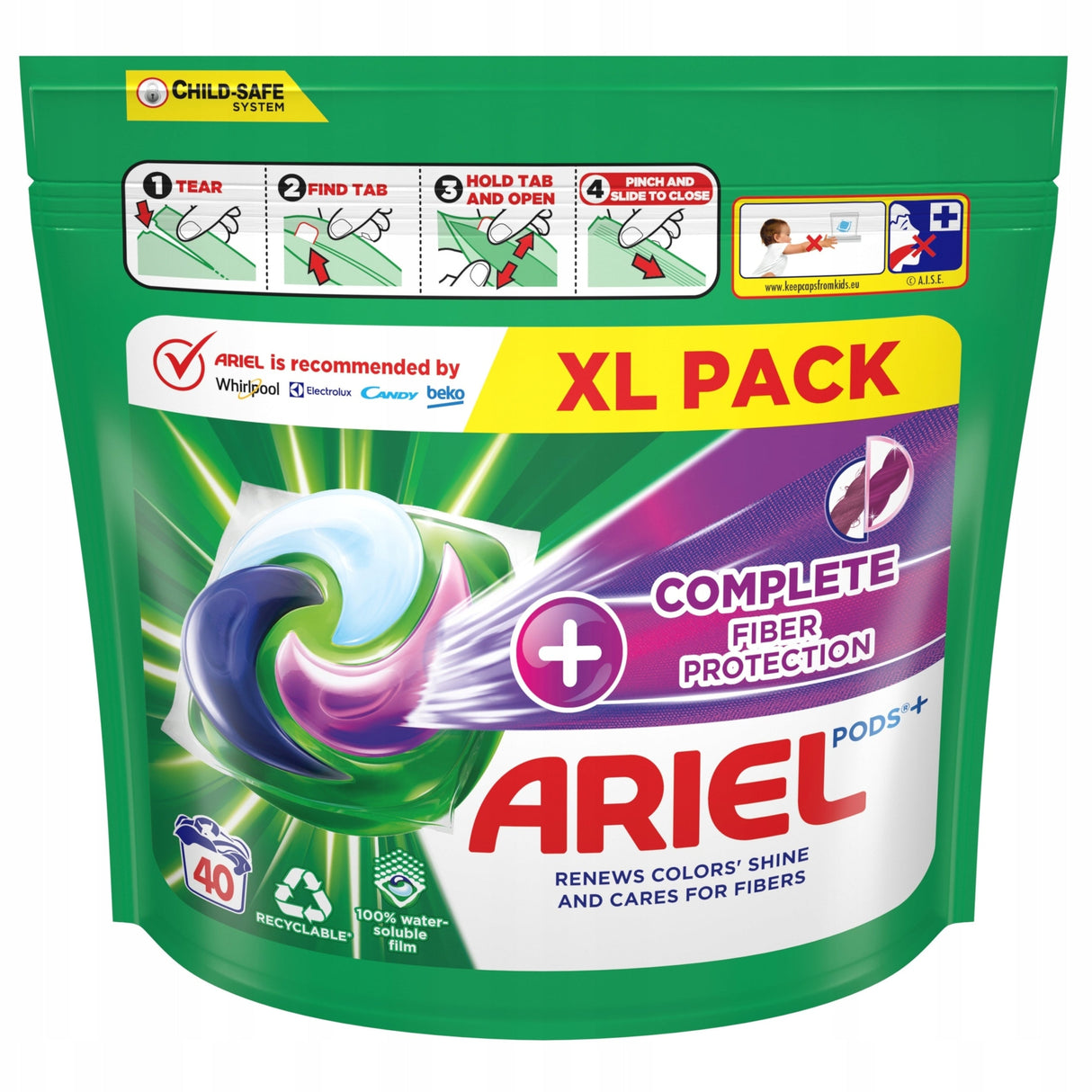 Produkt ARIEL Kapsułki do prania Kapsułki do prania ARIEL Complete Fiber Protection kolor 40 szt 003973