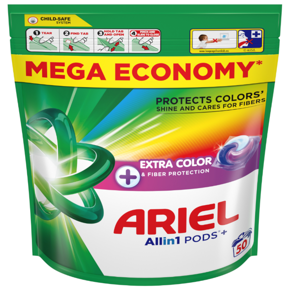 Produkt ARIEL Kapsułki do prania Kapsułki do prania kolorów ARIEL Pods Plus Complete Care 50szt 004418
