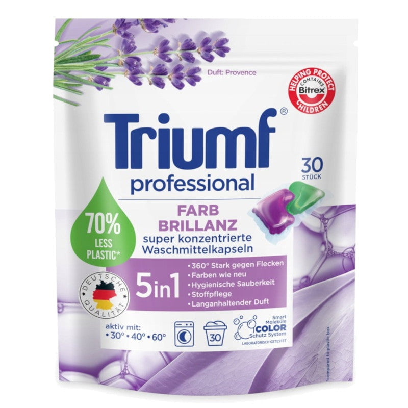 Produkt TRIUMF Kapsułki do prania Kapsułki do prania TRIUMF białe kolor 2in1 2x 30szt Z00603