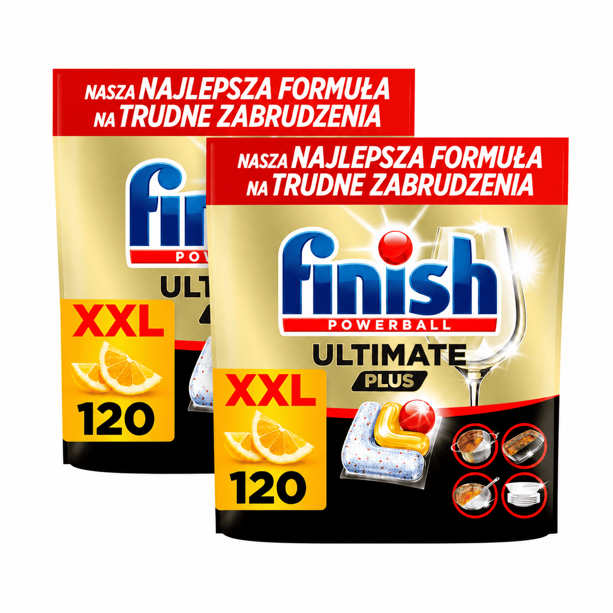 Produkt FINISH Kapsułki do zmywarki FINISH Ultimate Plus Lemon 2x 120szt K _005998_2