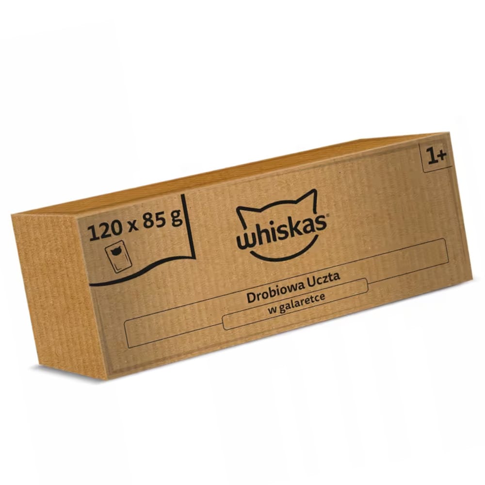Produkt WHISKAS Karma dla kota WHISKAS Drób/Kaczka/Tuńczyk w galaretce Saszetki 120x85g 006412