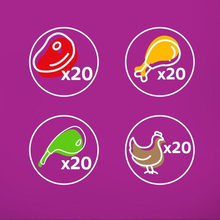 Produkt WHISKAS Karma mokra dla kota WHISKAS Klasyczne przysmaki w sosie Mix 80x85g 003311