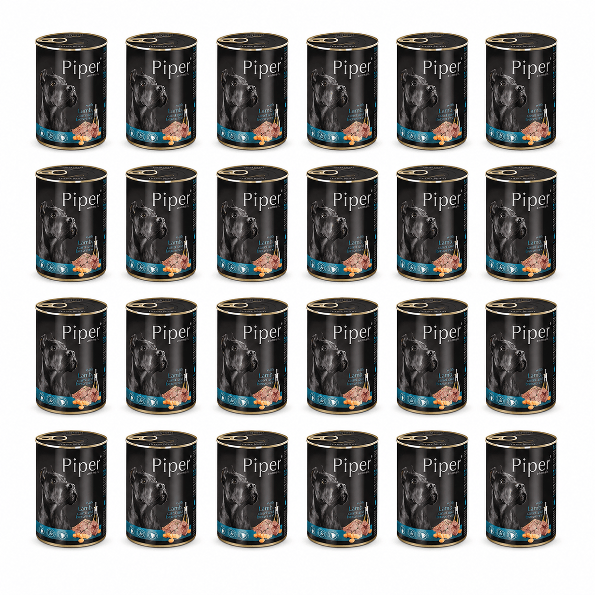 Produkt bd24.pl Karma mokra dla psa PIPER z jagnięciną marchwią i brązowym ryżem 24 x 400g K_053181_24
