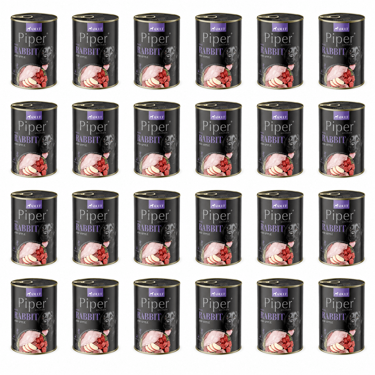 Produkt PIPER Karma mokra dla psa PIPER z królikiem i jabłkiem 24 x 400g K_053182_24