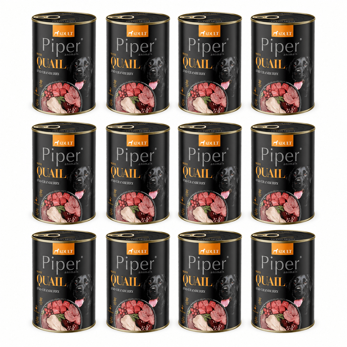 Produkt PIPER Karma mokra dla psa PIPER z przepiórką i żurawiną 12 x 400g K_053183_12