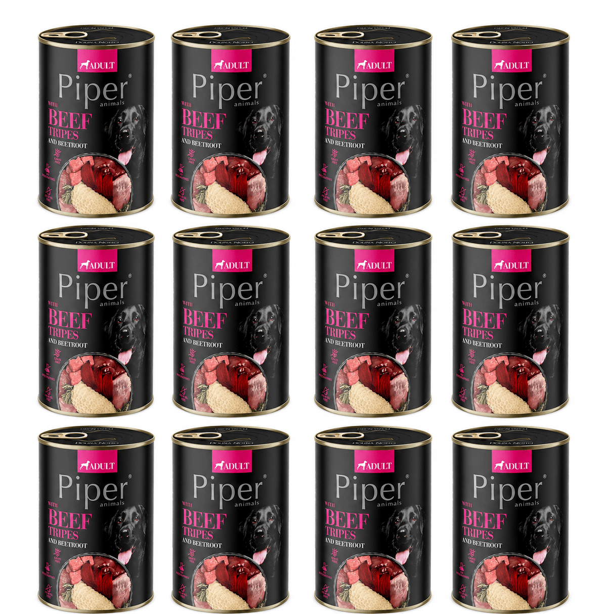Produkt PIPER Karma mokra dla psa PIPER z żołądkami wołowymi i burakiem 12 x 400g K_053185_12