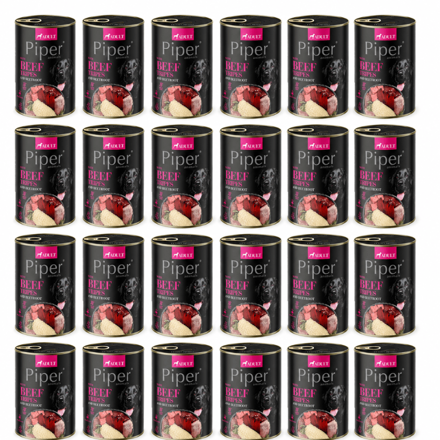 Produkt PIPER Karma mokra dla psa PIPER z żołądkami wołowymi i burakiem 24 x 400g K_053185_24