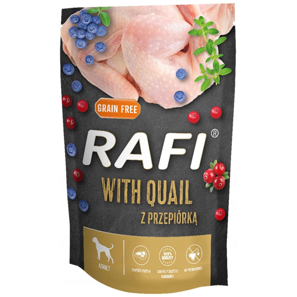 Produkt RAFI Karma mokra dla psa RAFI z przepiórką 500g 005021