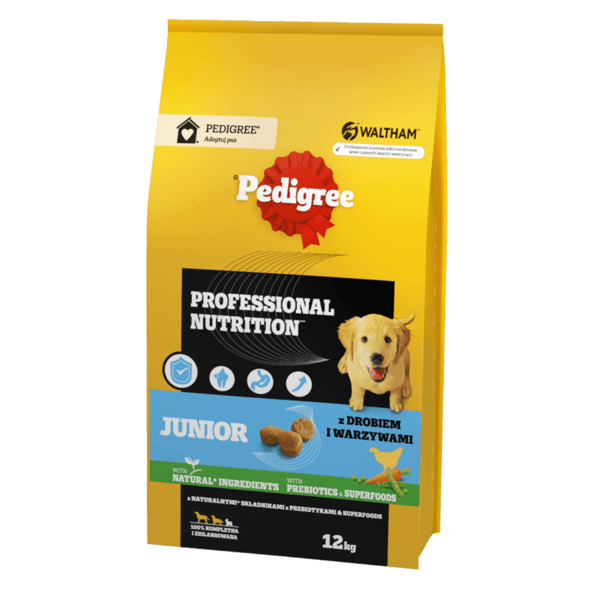 Produkt PEDIGREE Karma sucha dla szczeniąt PEDIGREE Professional Junior Średnie i Duże Rasy Drób 12kg 003949