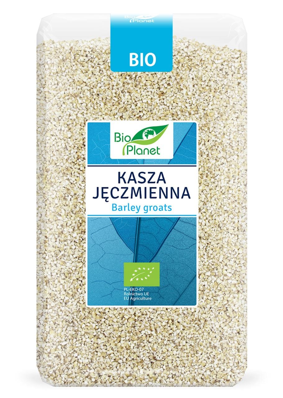 Produkt BIO PLANET - seria NIEBIESKA (ryże, kasze, ziarna) KASZA JĘCZMIENNA BIO 1 kg - BIO PLANET 5902983780083