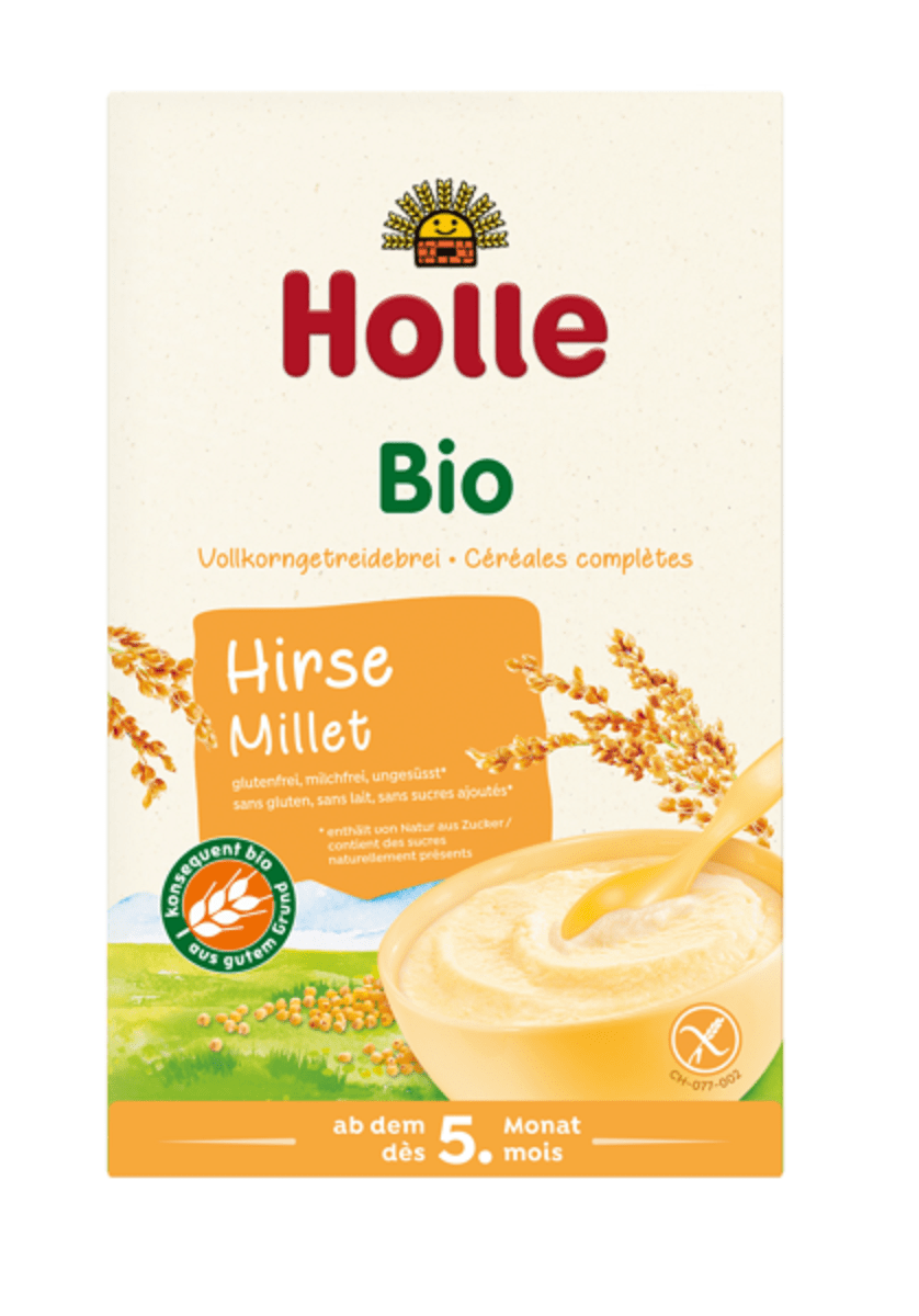 Produkt HOLLE (żywność dla niemowląt) KASZKA JAGLANA PEŁNOZIARNISTA BEZ DODATKU CUKRÓW BEZGLUTENOWA OD 5 MIESIĄCA BIO 250 g - HOLLE 7640161872448