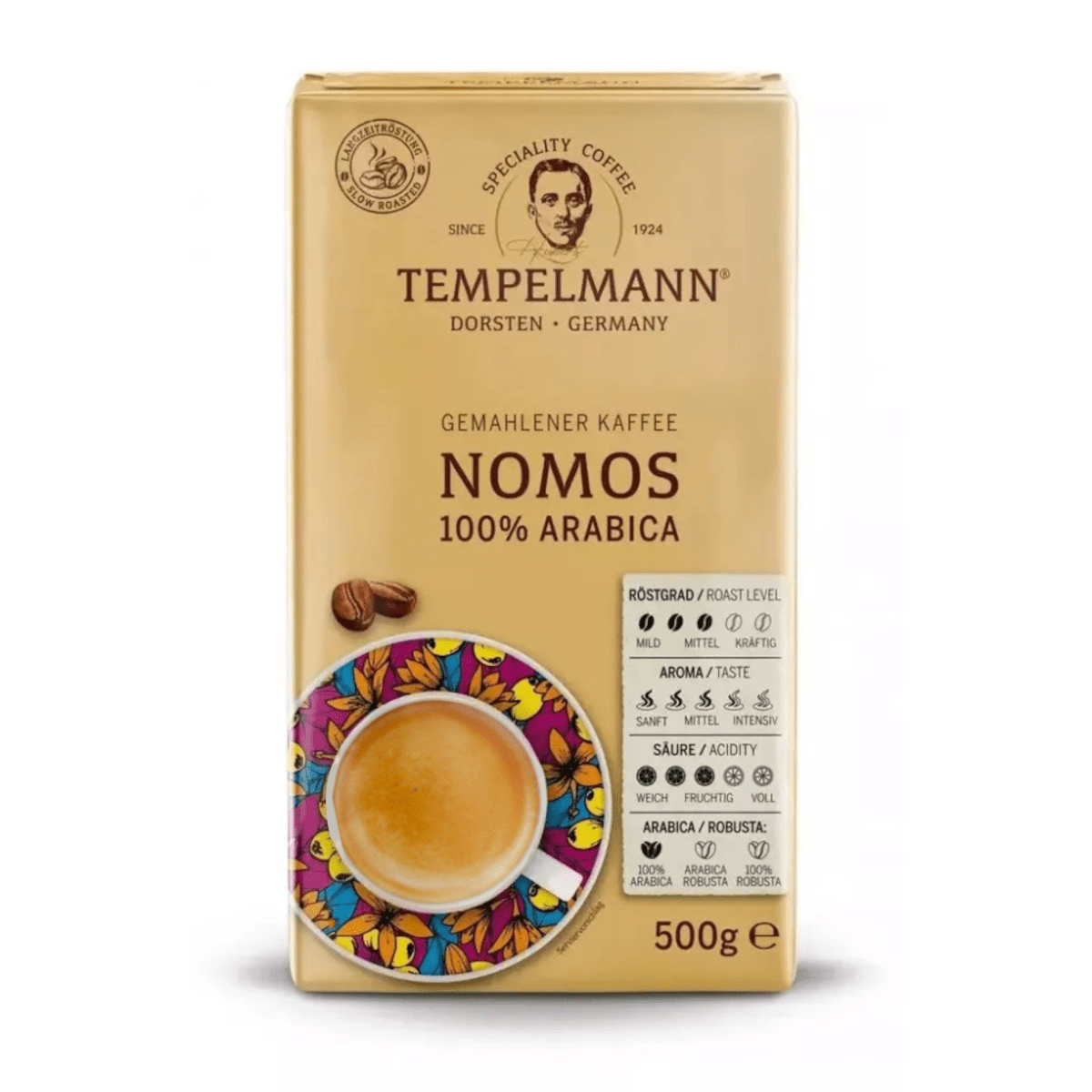 Produkt TEMPELMANN Kawa mielona Kawa mielona TEMPELMANN Nomos Arabica 500g 052720