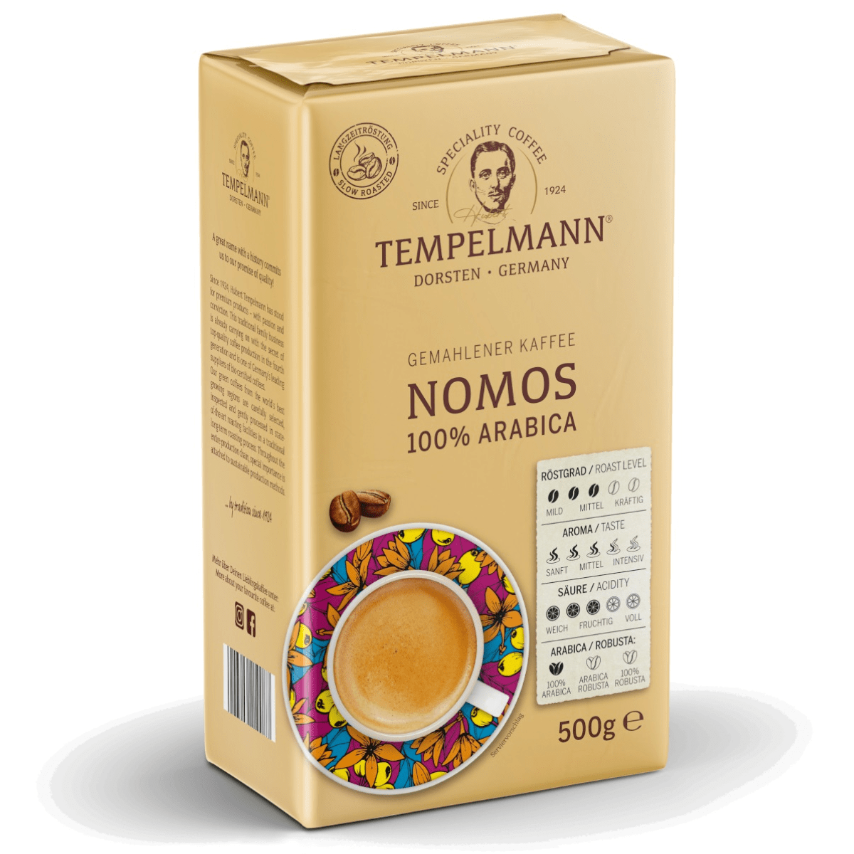 Produkt TEMPELMANN Kawa mielona Kawa mielona TEMPELMANN Nomos Arabica 500g 052720