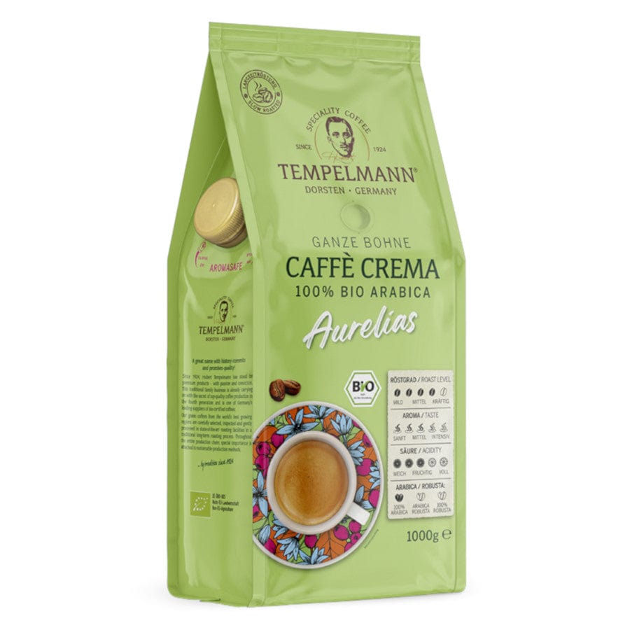 Produkt TEMPELMANN Kawa ziarnista Kawa ziarnista TEMPELMANN Aurelias Crema Bio 1kg 052712