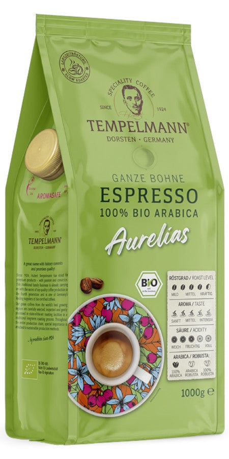 Produkt TEMPELMANN Kawa ziarnista Kawa ziarnista TEMPELMANN Aurelias Espresso BIO 1kg 052713