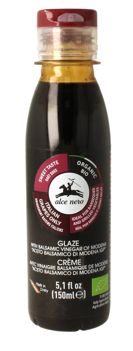 Produkt ALCE NERO (włoskie produkty) KREM NA BAZIE OCTU BALSAMICZNEGO Z MODENY (GLAZE) BIO 150 ML - ALCE NERO 8009004811966