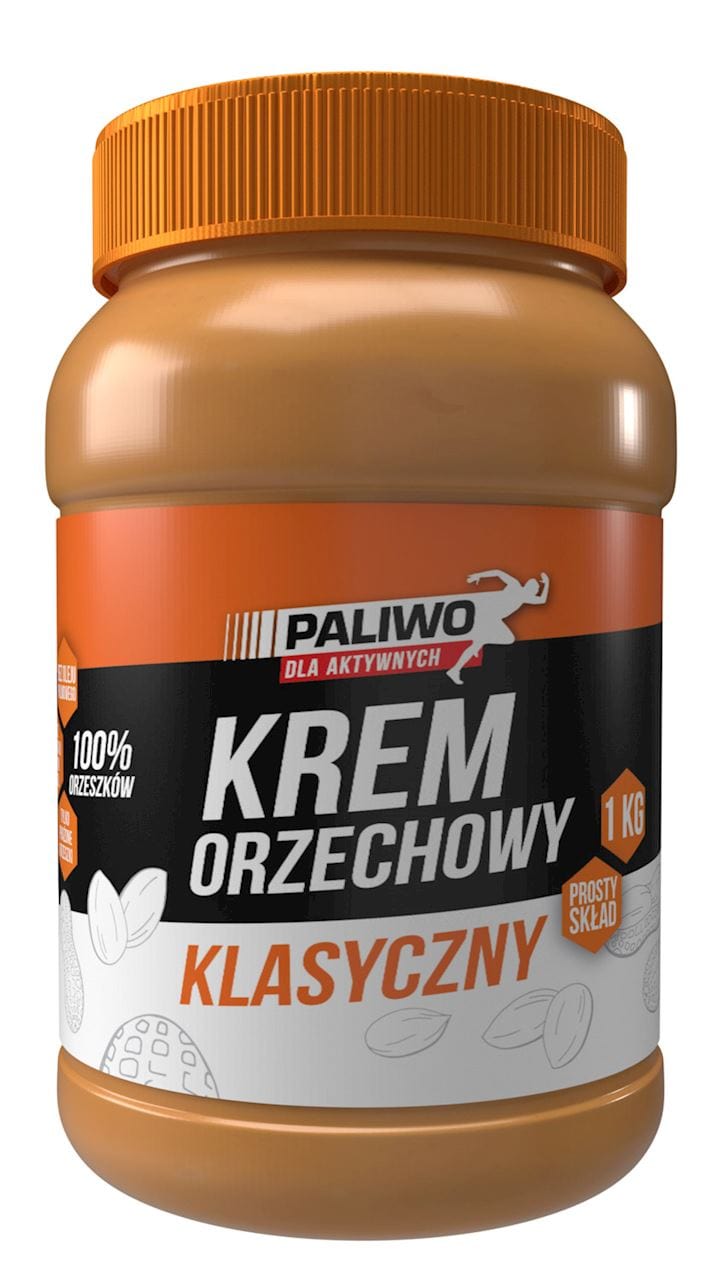 Produkt PALIWO DLA AKTYWNYCH (batony, kremy orzechowe) KREM ORZECHOWY KLASYCZNY 100 % BEZ DODATKU SOLI I CUKRÓW 1 kg - PALIWO DLA AKTYWNYCH 5902367402013